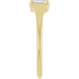 14K Yellow Gold 4.5x3 mm Emerald Ring Mounting – image 7