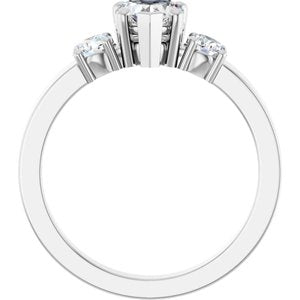 Sterling Silver 5.5x5.5 mm Heart Ring Mounting – image 3
