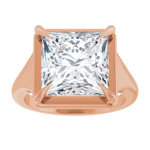 10K Rose Gold 10x10 mm Square Ring Mounting – image 5
