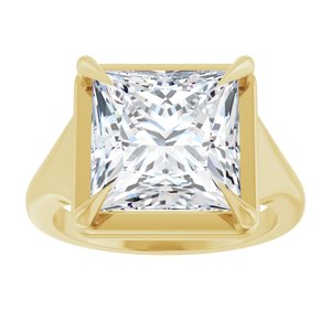 10K Yellow Gold 10x10 mm Square Ring Mounting – image 5