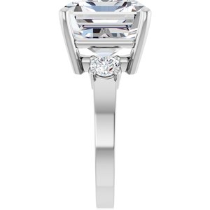 Platinum 14x12 mm Emerald Ring Mounting – image 7