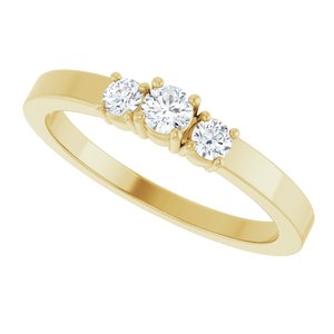 18K Yellow Gold 3 mm Round Ring Mounting – image 8