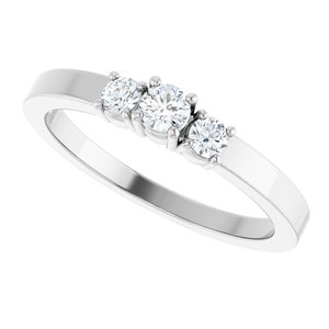 14K X1 White Gold 3 mm Round Ring Mounting – image 8