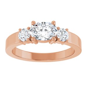 14K Rose Gold 7x5 mm Oval Ring Mounting – image 5