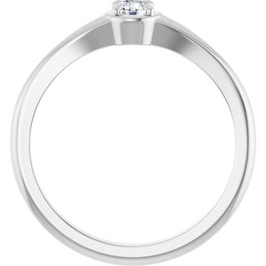 Continuum Sterling Silver 3.4 mm Round Ring Mounting – image 3