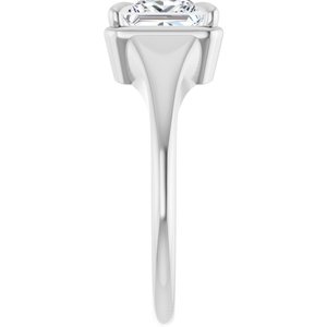 10K White Gold 6.5x6.5 mm Square Ring Mounting – image 7