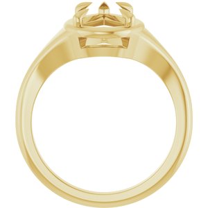 18K Yellow Gold 11.5x7 mm Pear Ring Mounting – image 4