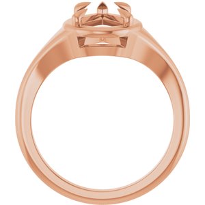 18K Rose Gold 11.5x7 mm Pear Ring Mounting – image 4