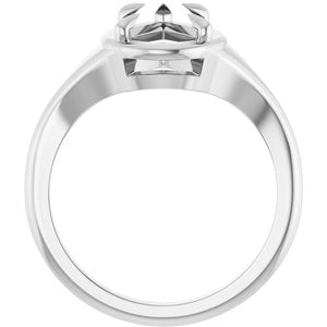 10K White Gold 11.5x7 mm Pear Ring Mounting – image 4