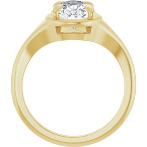 14K Yellow Gold 11.5x7 mm Pear Ring Mounting – image 3