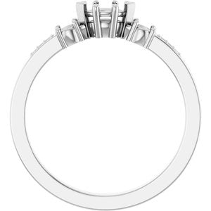Continuum Sterling Silver 5x3 mm Marquise Ring Mounting – image 4