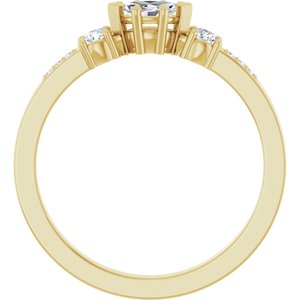 14K Yellow Gold 5x3 mm Marquise Ring Mounting – image 3