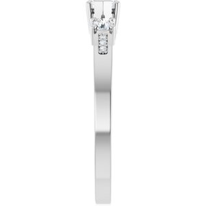 18K White Gold 5x3 mm Marquise Ring Mounting – image 7
