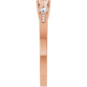 18K Rose Gold 5x3 mm Marquise Ring Mounting – image 7