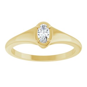 14K Yellow Gold 5x3 mm Oval Ring Mounting – image 5