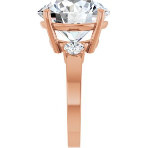 14K Rose Gold 14 mm Round Ring Mounting – image 7