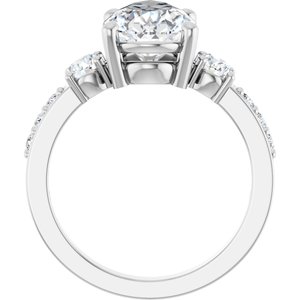 Sterling Silver 13x8 mm Pear Ring Mounting – image 3