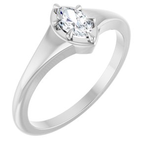 Continuum Sterling Silver 6x3.5 mm Marquise Ring Mounting