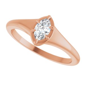 10K Rose Gold 6x3.5 mm Marquise Ring Mounting – image 8