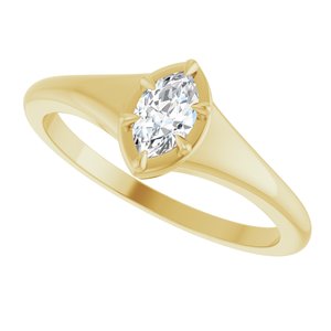 10K Yellow Gold 6x3.5 mm Marquise Ring Mounting – image 8