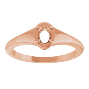 10K Rose Gold 5x3.5 mm Oval Ring Mounting – image 6