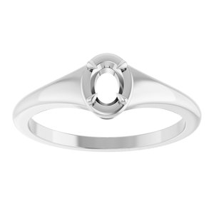 Platinum 5x3.5 mm Oval Ring Mounting – image 6