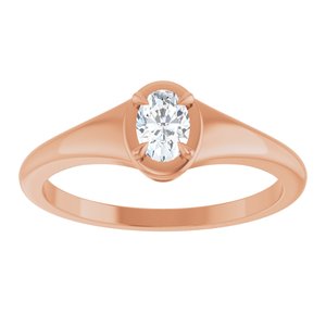 18K Rose Gold 5x3.5 mm Oval Ring Mounting – image 5