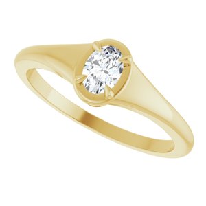 10K Yellow Gold 5x3.5 mm Oval Ring Mounting – image 8
