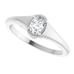Platinum 5x3.5 mm Oval Ring Mounting – image 8