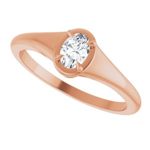 14K Rose Gold 5x3.5 mm Oval Ring Mounting – image 8