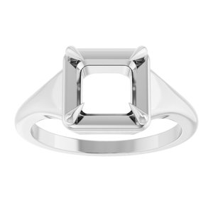 Sterling Silver 6.5x6.5 mm Square Ring Mounting – image 6