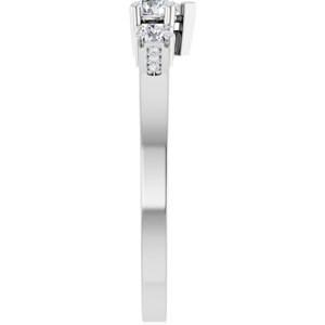 10K White Gold 4x3 mm Pear Ring Mounting – image 7