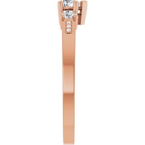 14K Rose Gold 4x3 mm Pear Ring Mounting – image 7