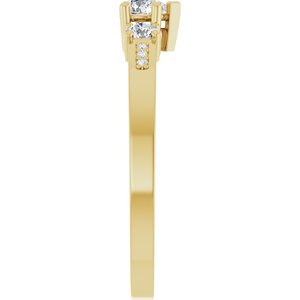 18K Yellow Gold 4x3 mm Pear Ring Mounting – image 7