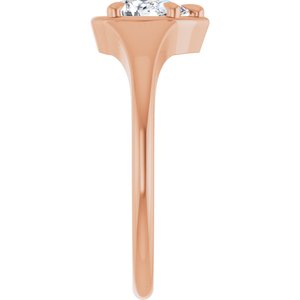 18K Rose Gold 6.5x4.5 mm Pear Ring Mounting – image 7