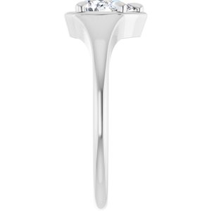18K White Gold 6.5x4.5 mm Pear Ring Mounting – image 7