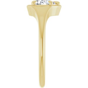 10K Yellow Gold 6.5x4.5 mm Pear Ring Mounting – image 7