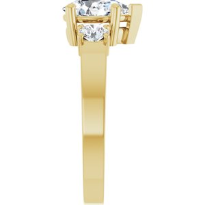 10K Yellow Gold 8.5x5.5 mm Pear Ring Mounting – image 7
