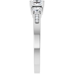 10K White Gold 3.75x3.75 mm Square Ring Mounting – image 7
