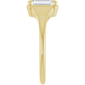 10K Yellow Gold 7x5 mm Emerald Ring Mounting – image 7