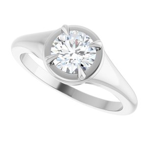Sterling Silver 6 mm Round Ring Mounting – image 8
