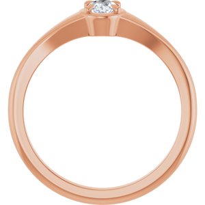 10K Rose Gold 5x3.5 mm Oval Ring Mounting – image 3