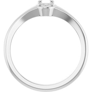 Continuum Sterling Silver 5x3.5 mm Oval Ring Mounting – image 4