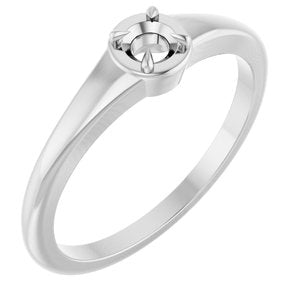 Platinum 3.4 mm Round Ring Mounting – image 2