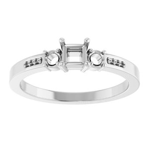 Platinum 3.25x3.25 mm Square Ring Mounting – image 6