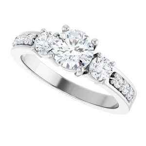 10K White Gold 5.8 mm Round Ring Mounting – image 8