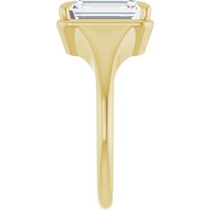 18K Yellow Gold 10x8 mm Emerald Ring Mounting – image 7