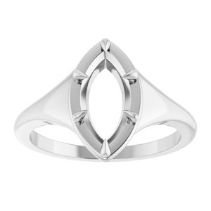 Sterling Silver 11x5.5 mm Marquise Ring Mounting – image 6