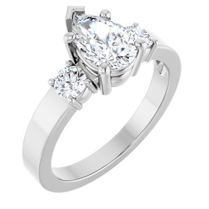 Sterling Silver 8.5x5.5 mm Pear Ring Mounting