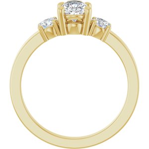 14K Yellow Gold 8x5 mm Pear Ring Mounting – image 3
